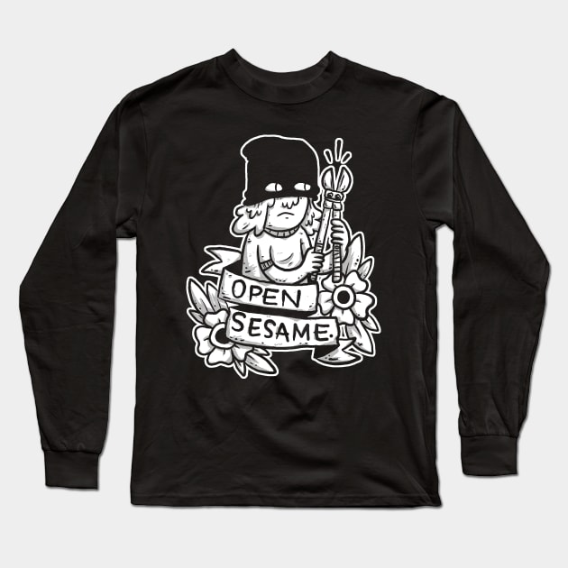 Open Sesame. (Solid.) Long Sleeve T-Shirt by MilkMoneyBooks